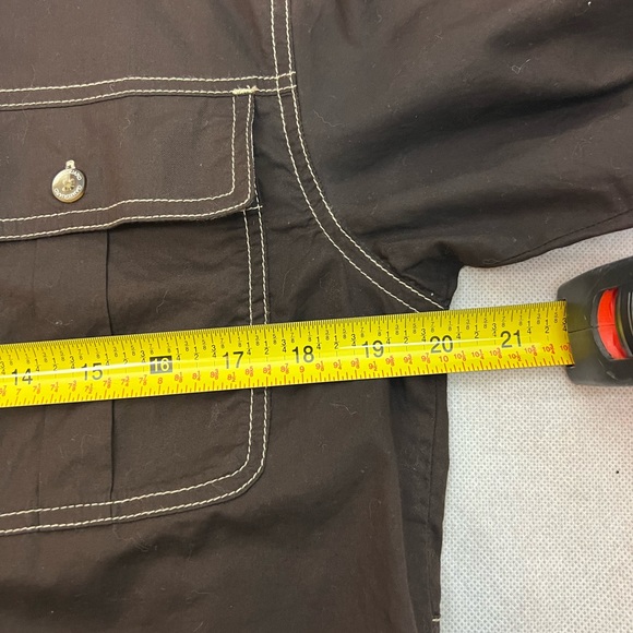 Mens Game Guard brown button down shirt small - Picture 5 of 5